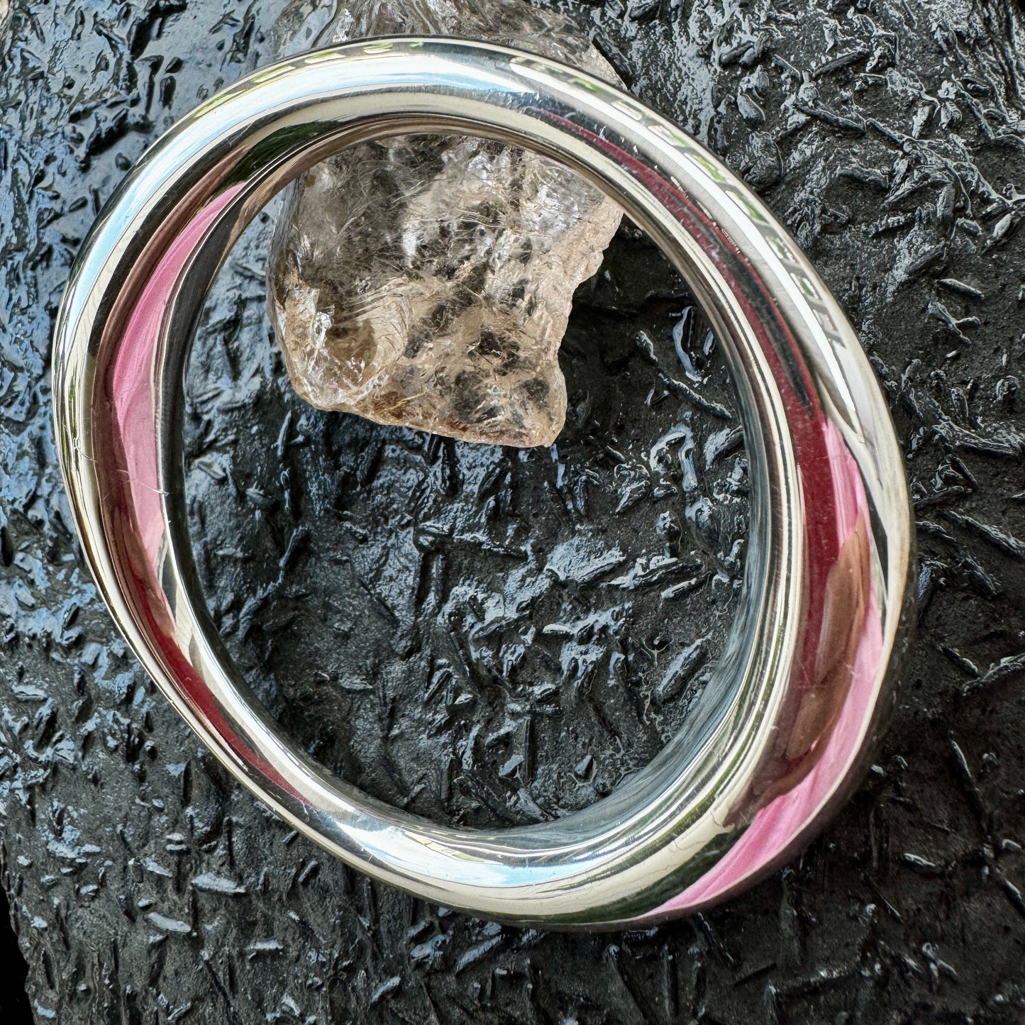 "Ohhh My..." Sterling Silver Bangle Bracelet